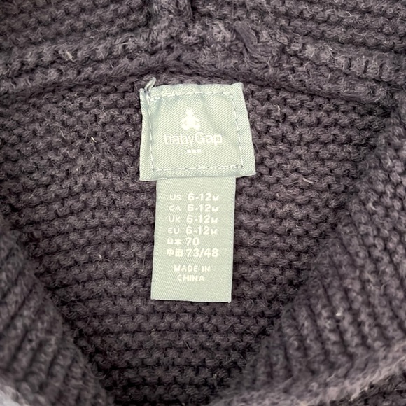 4/$20 GAP Navy Blue Teddy Bear Sweater - Picture 3 of 4